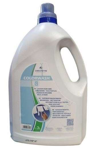 Lessive liquide concentrée Colorwash – Tous textiles, 3 L