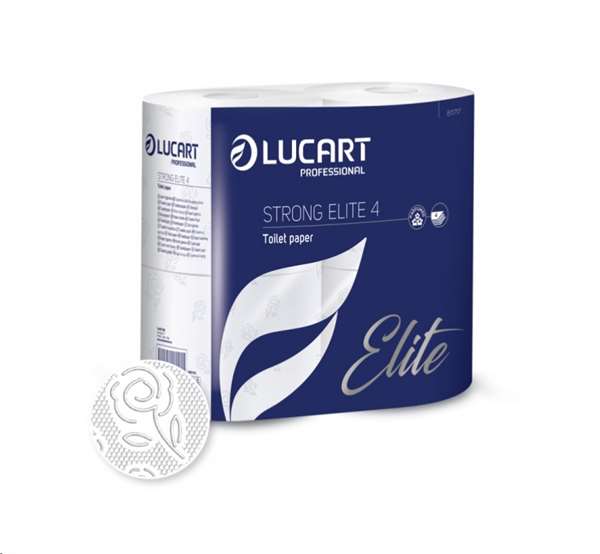 Papier Toilette Strong Elite 4 Plis PEFC Blanc – 140 Feuilles – Colis de 56 Rouleaux
