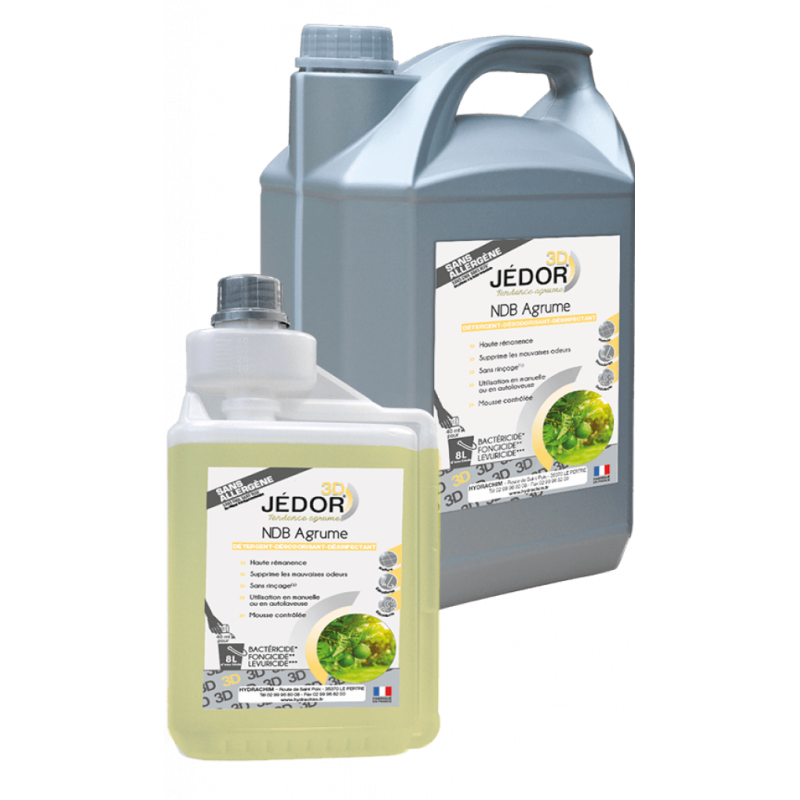 JEDOR 3D Agumes 5 L – nettoyant désinfectant professionnel 3 en 1
