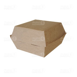 Boîte burger kraft brun 14 x 14 x 8 cm - Lot de 100 unités