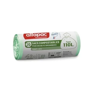 20 Sacs poubelle pour déchets compostable 110 L Alfapac