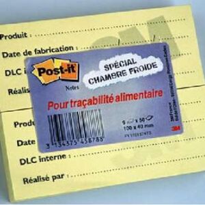 Post-it "Traçabilité alimentaire" - 100 X 40 mm