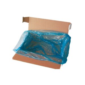 Sac plastique fond de caisse bleu - Qualité ÉCONOMIQUE 870 + 250/250 x 650 mm
