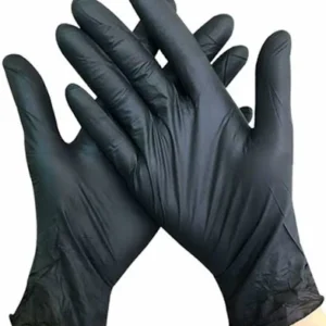 Gants du tatoueur Nitrile Noir S - boite de 100 unités