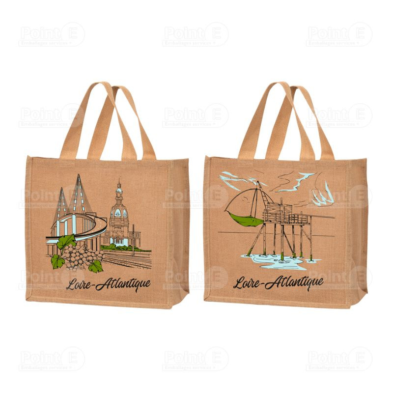 Sacs cabas jute " Loire Atlantique" - 25 unités