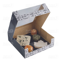 50 Plateaux à fromage avec boîte carton à fenêtre 290 x 290 x 80