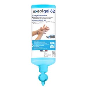EXEOL GEL 82 Gel Hydroalcoolique, flacon Airless de 1000 ml