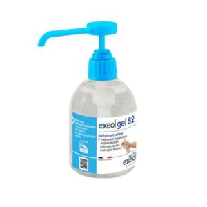 EXEOL, GEL 82, Gel Hydroalcoolique, Désinfectant mains, Pompe 500 ml, Nettoyage mains, 82 % alcool, Hygiène mains, Désinfection sans eau, Flacon pompe.