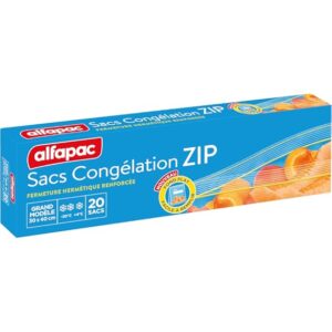 Alfapac – 20 Sacs Congélation Zip 30x40 cm