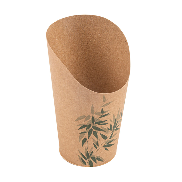 Gobelets à Frites Ouverts "Feel Green" 16 oz - 480 ml - 1000 unités - Garcia de pou