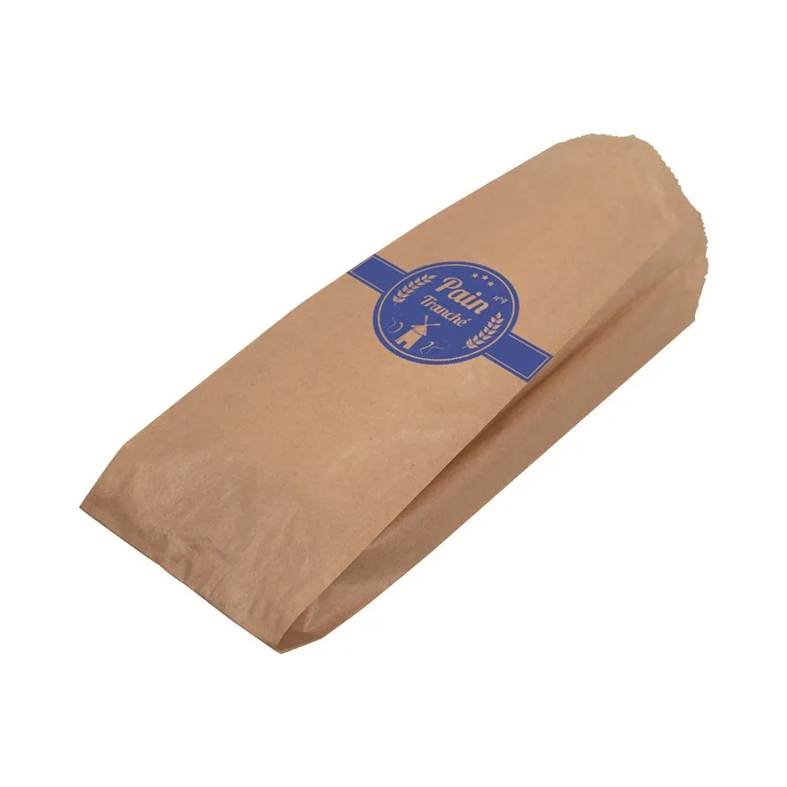 Sacs à pain "Pain tranché" kraft Bleu N°4