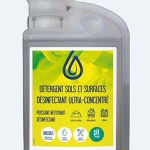 Détergent Désinfectant Sols & Surfaces 1 L Doseur Ultra-Concentré INOVEO