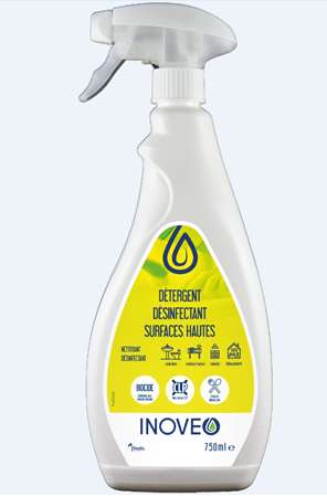 INOVEO Détergent Désinfectant Surfaces Hautes 750 ml – Prêt à l’emploi