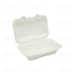 Boîte Rectangulaire 229 x 155 x 51 mm – Bagasse – Lot de 50