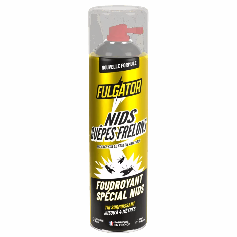 FULGATOR Halte Guêpes & Frelons 500 ml – Lot de 6 Insecticides Jet Longue Portée